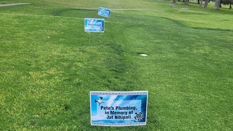 Tee Sponsors Pete's Plumbing, City of Lakewood, Pasifica Financial